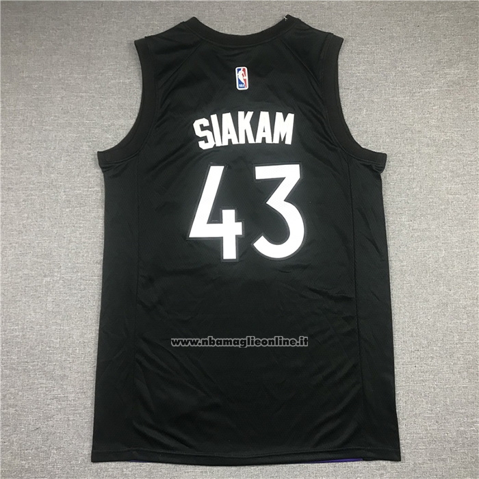 Maglia Toronto Raptors Pascal Siakam #43 Earned 2020-21 Nero Viola